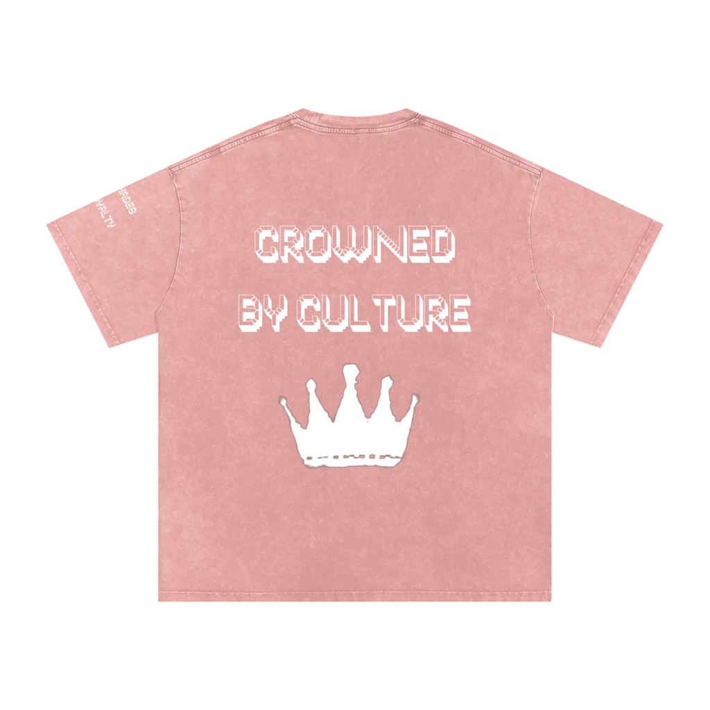Snow Washed Oversized Cotton T-Shirt