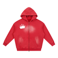 Sunfade Two-way Zipper Boxy Fleece Hoodie