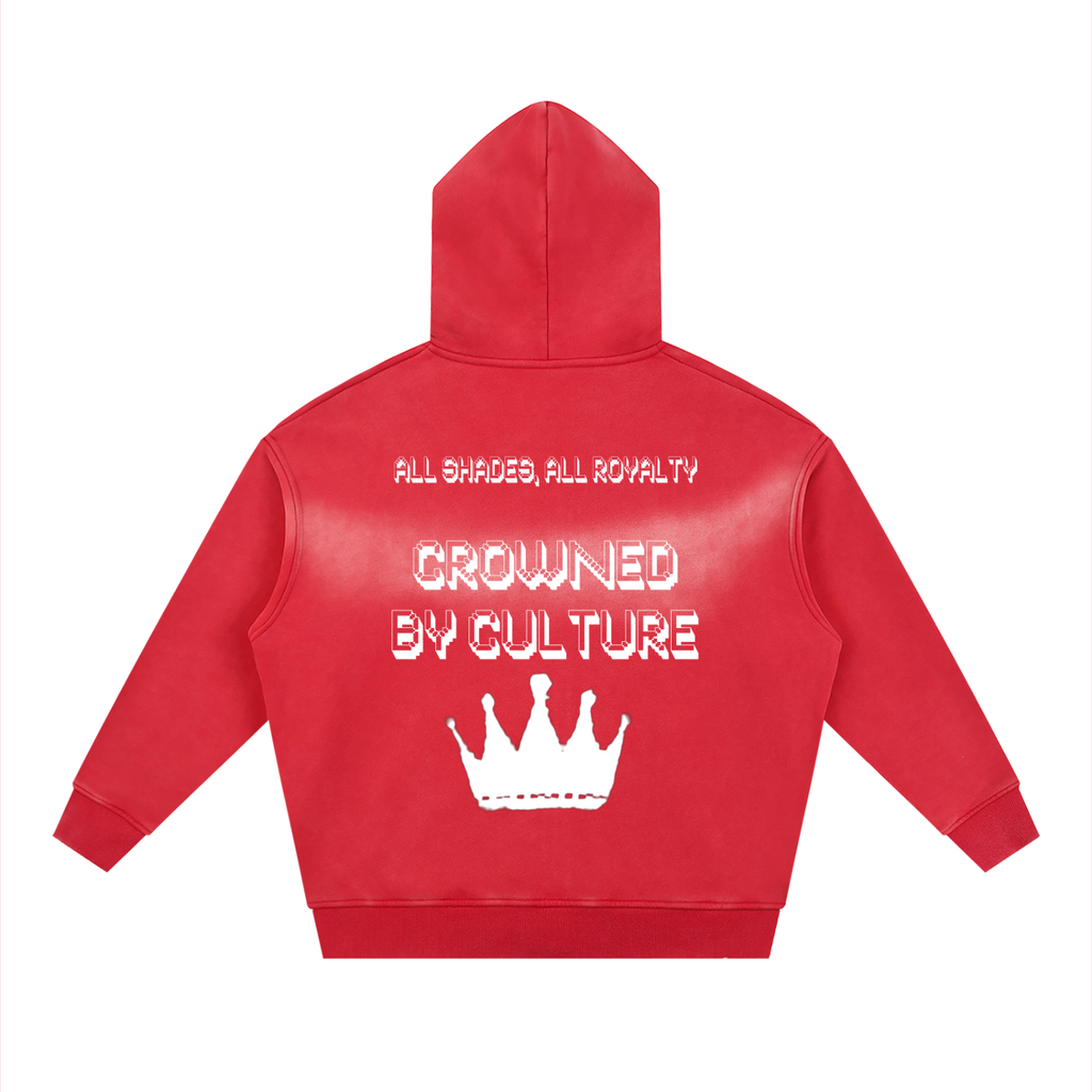 Sunfade Two-way Zipper Boxy Fleece Hoodie